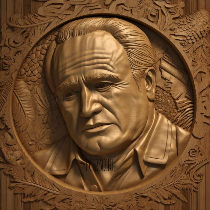 Marlon Brando 2 stl model for CNC